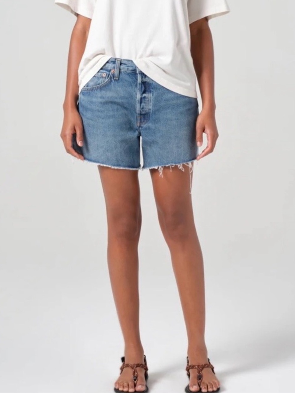 NWT AGOLDE parker long shorts in ruin size 28